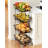Fruit Basket, 4-Tier Small Kitchen Organizer And Storage Cart On Wheels, Rolling Pantry Snack Cart With Handle