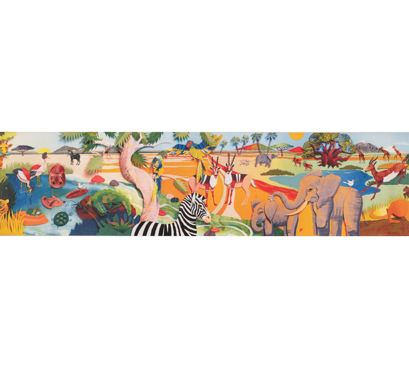 Bordure de papier peint Jarboe, Orange
