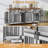 78.74'' Double Dog Crate Furniture with Removable Divider and 4 Compartments-114140749