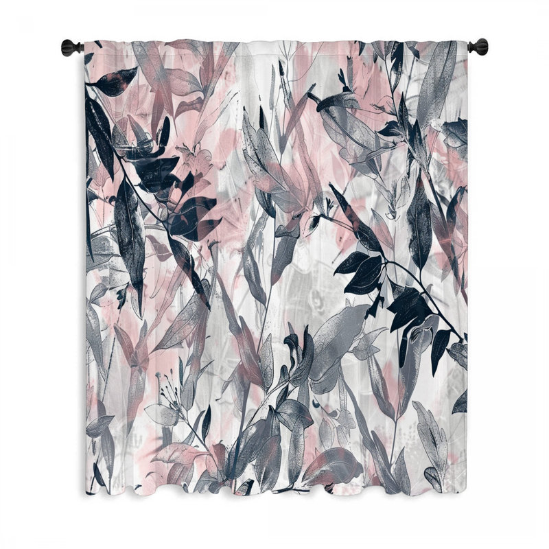 Rideaux de fenêtre Botanical Floral, L 50 po x L 84 po