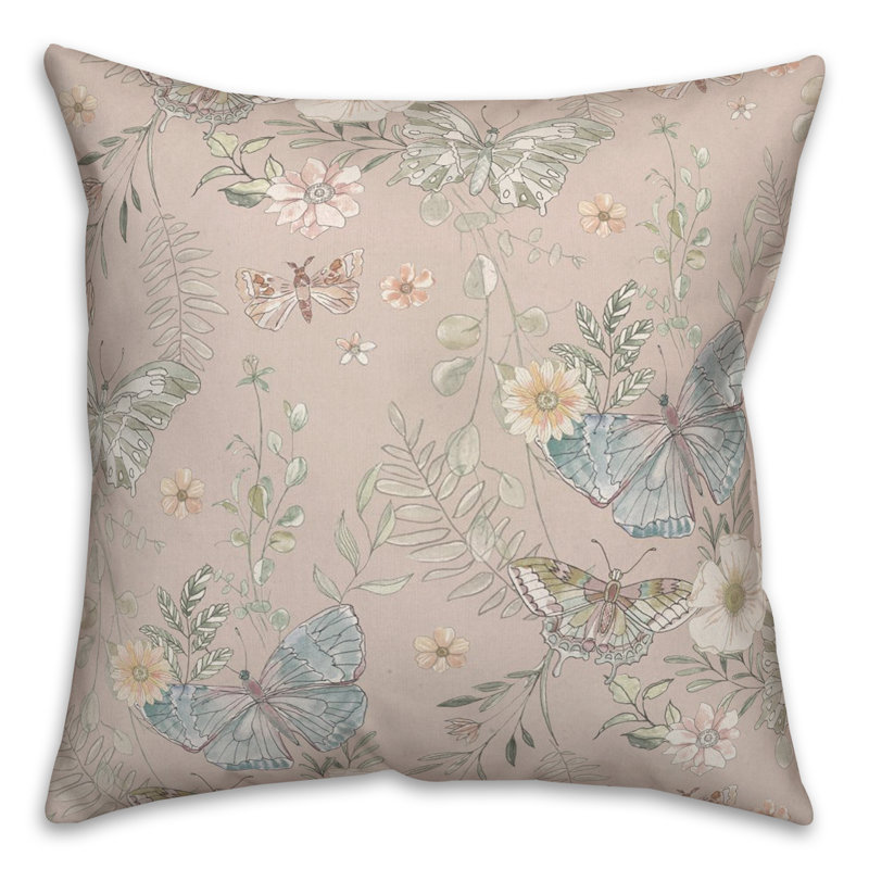  Polyester/Polyester Blend Throw Square Pillow Cover & Insert, Blush Pink
