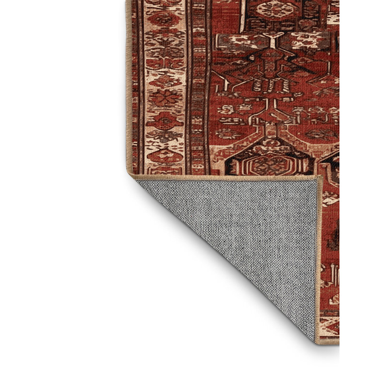 Tapis brun turc lavable à la machine