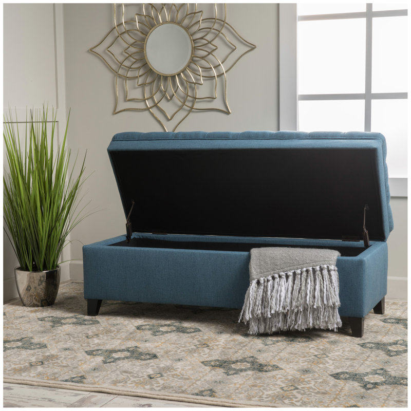 OTTOMAN DE RANGEMENT JULiana, Bleu