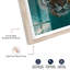 Décoration murale tigrée Aqua Tiger I Shadowbox par Notoriart, cadre blond, 31 x 31-1268149671-1268149689