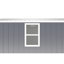 Unité de rangement extérieure en acier de 0,25 mm d'épaisseur de 10 pi x 12 pi avec revêtement de teinture, fenêtres ensoleillées, deux couleurs classiques, pour bosse de jardin, abri de patio pratique et tendance