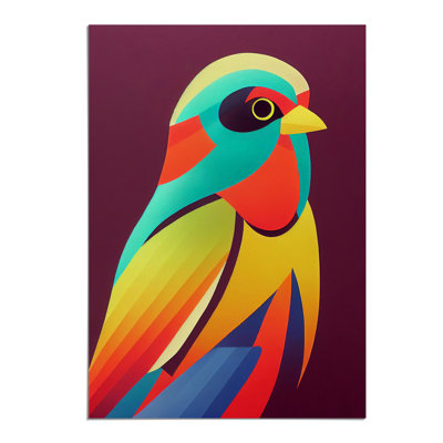 Colourful Bird No.2 Abstract - Wall Art