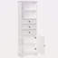 Grande armoire de rangement avec 3 tiroirs et tablettes réglables pour salle de bain, bureau, bureau et intérieur, panneau de fibres à densité moyenne-811751224