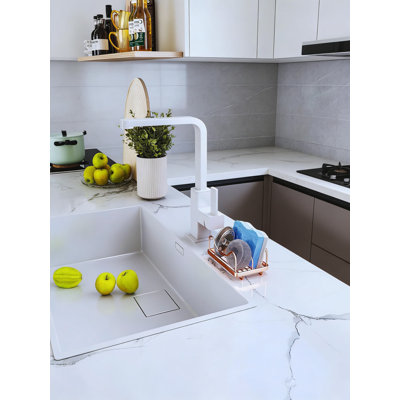 Kitchen Sink Sponge Holder: Rust-Proof Stainless Steel, Removable Drip Tray, Space-Saving Design