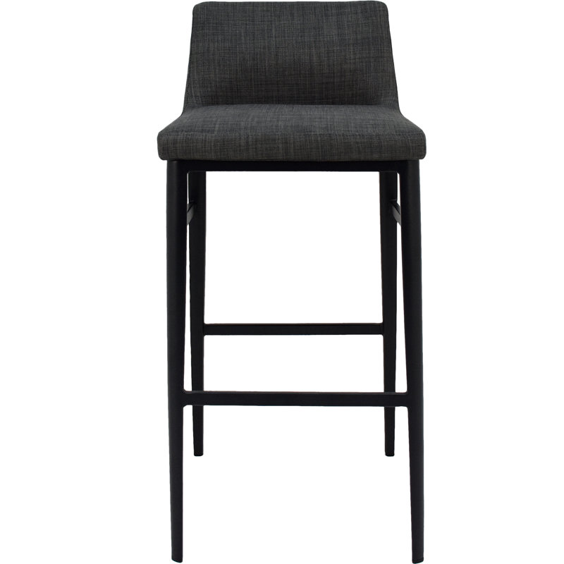Baron 25.6" Bar Stool, Charcoal, Bar Stool (29” Seat Height)