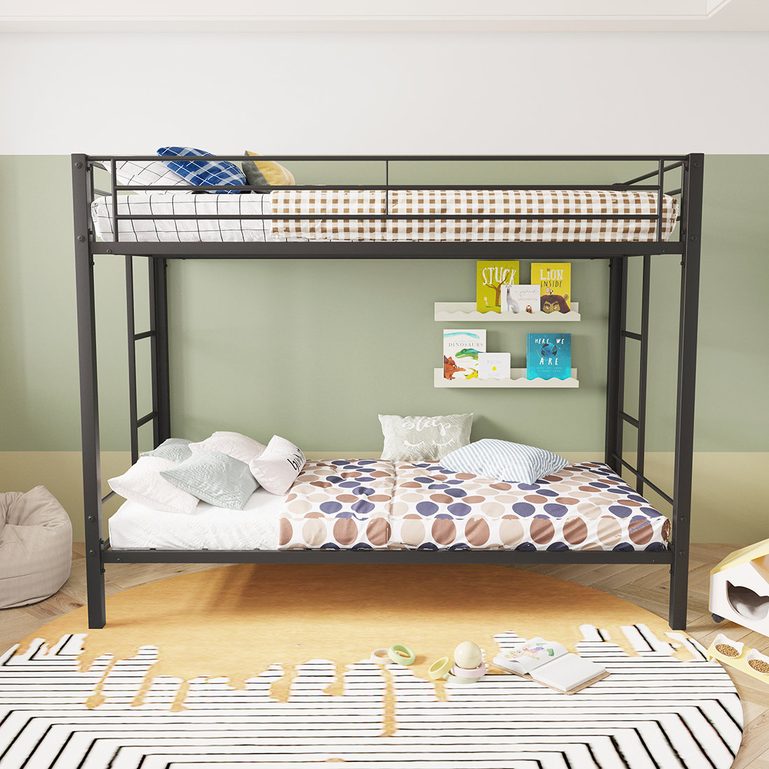 Isabelle & Max™ Twin Over Twin Heavy Duty Metal Bunk Bed - Wayfair Canada