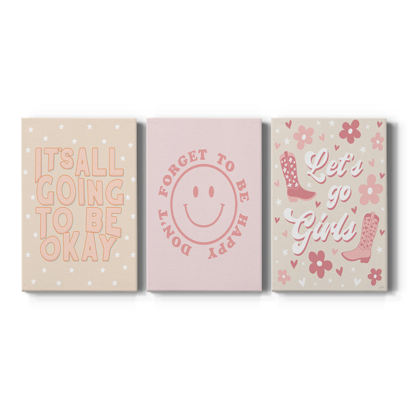 Going To Be Ok  -Custom Wrapped Gallery Canvas - 3 Pieces, 12" H x 24" W