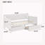 Lit de jour simple en bois de pin avec 2 tiroirs de rangement-236739796
