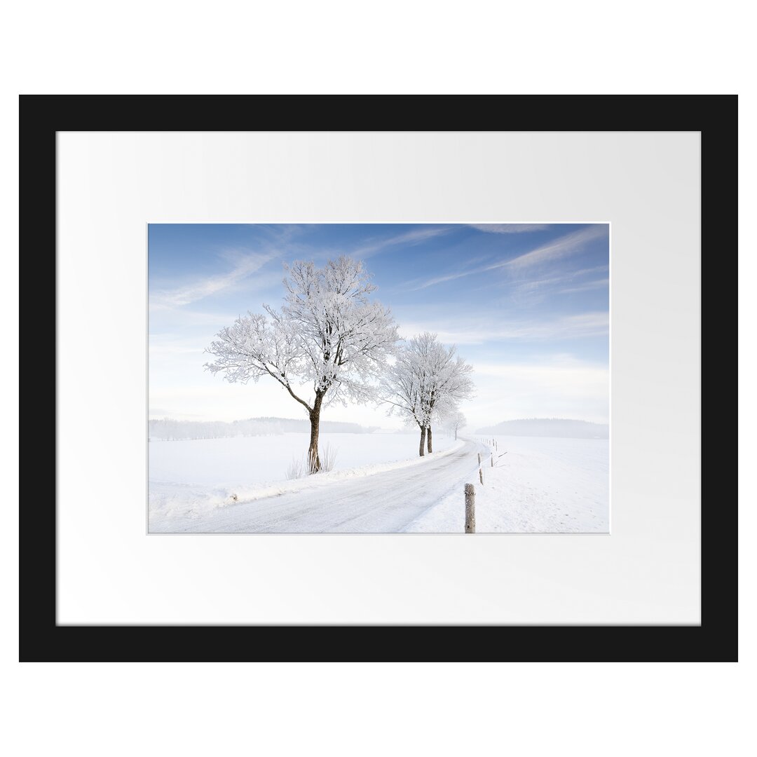 Gerahmtes Poster Baum im Schnee