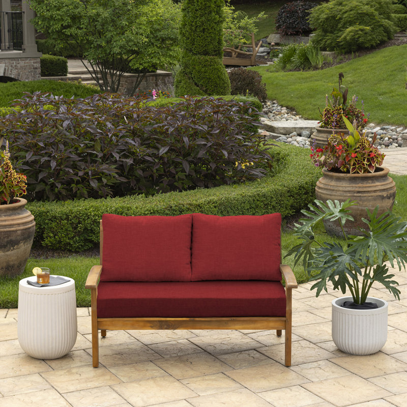 ARDEN 3 - Piece Outdoor Seat/Back Cushion, Ruby Red