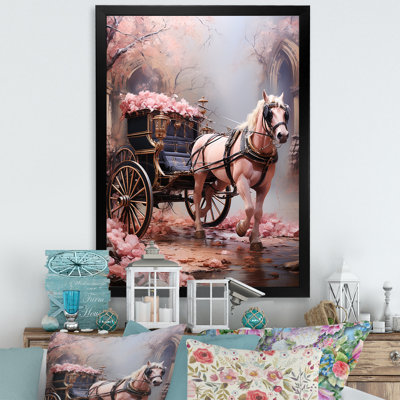 «Romantic Wedding Cart Journey I», reproduction sur toile