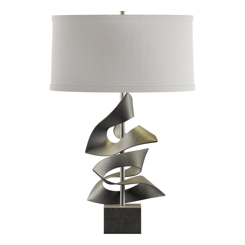 Lampe de table 24,7 "Gallery, Lin, Fer naturel