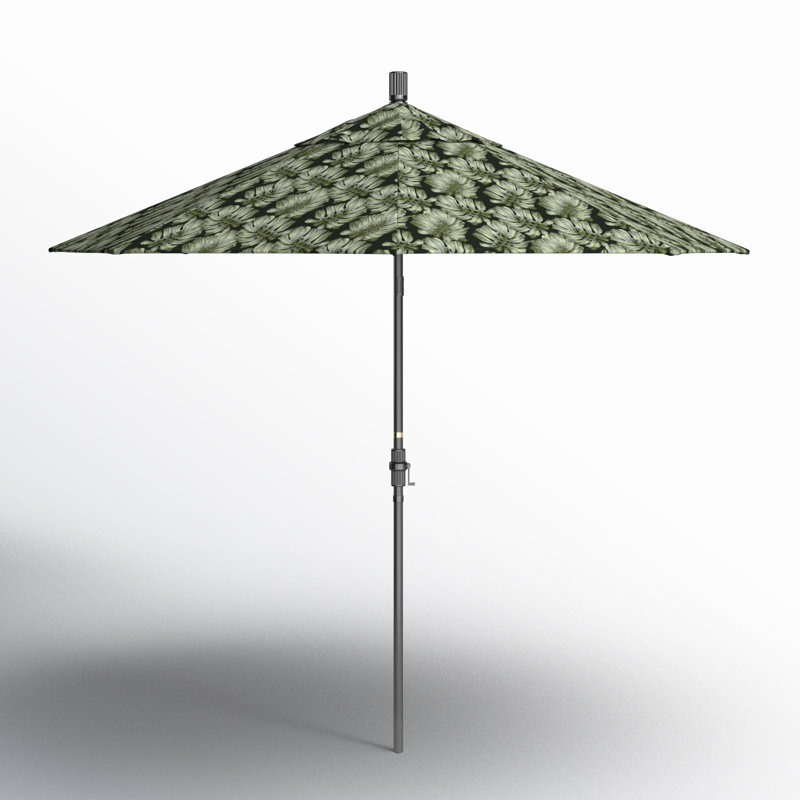 Parasol de marché 9 pi Santana Praneeth, Palm Hunter - Pacifica Premium, Gris