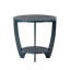 Arch Farmhouse End Table with Storage Shelf, French Country Accent Side Table, Blue-1703670220