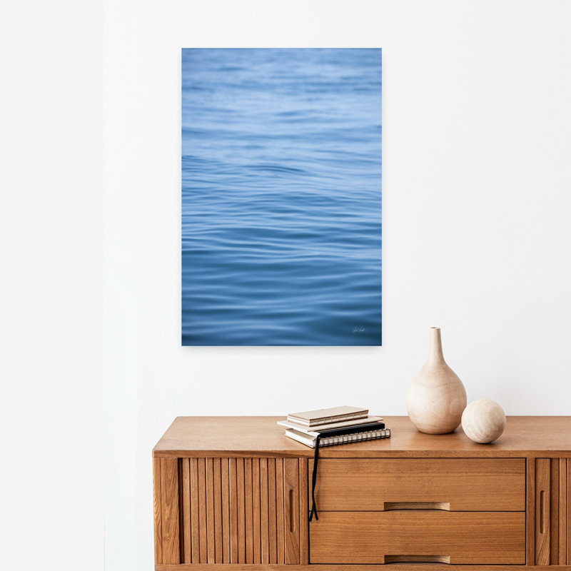 «Dancing Sea II», art mural océan côtier abstrait, H 24 po x l 16 po