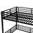 Queen Over Metal Bunk Bed, And Long-Term Use, Noise-Reducing Structure, Low Lower Bunk, Quick Installation With Tools Size Both Beds, Space, Noise Performance, Full Guardrails, Matte Black Look-596672574