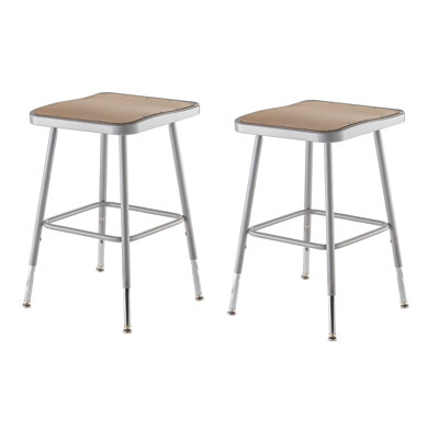 Adjustable Height Ergonomic Lab Stool with Footrest