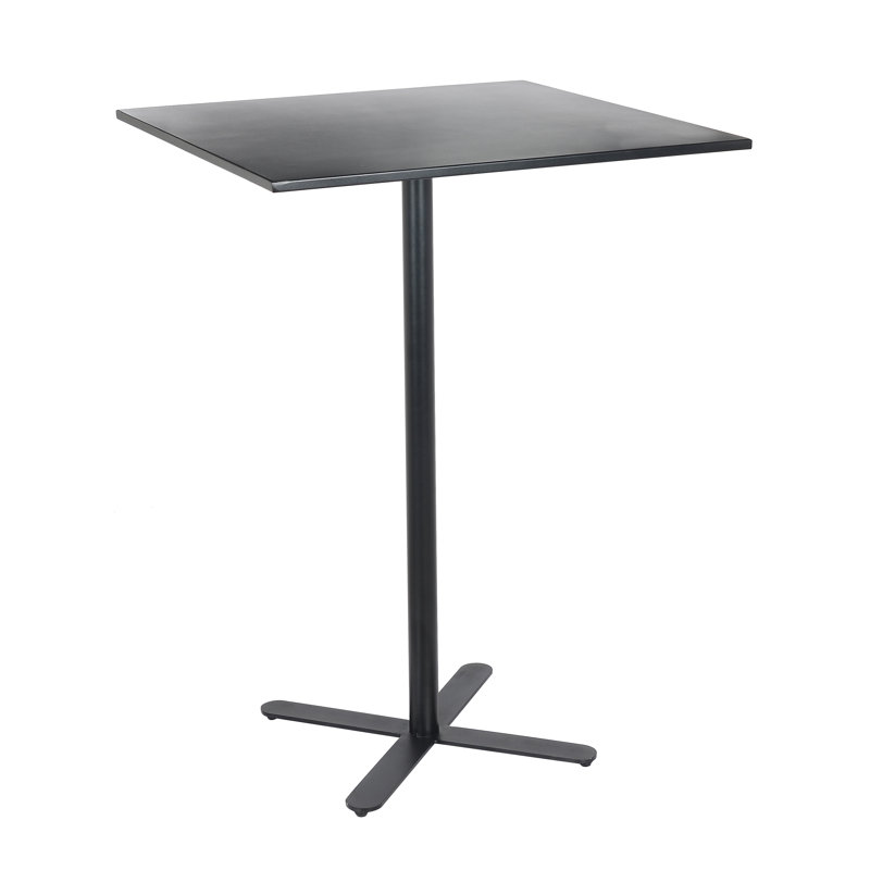 Support de table d'extérieur 24 po carré, Noir givré, H 41,34 po x l 30 po x L 30 po