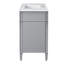 Meuble-lavabo de 36 po avec miroir et rangement, lavabo simple rectangulaire, mécanisme à fermeture en douceur, 3 tiroirs, trois lavabos pré-percés, conception de déversement, finition à l'eau, matériaux intégrés gris moderne-1546915889