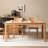 Burlywood Rectangular Solid Wood Dining Table-1295818026