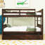Lit superposé en bois double avec lit gigogne simple Rustic