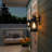 Adwita 1- Light Dusk to Dawn 11"H Black Outdoor Lantern Wall Sonce