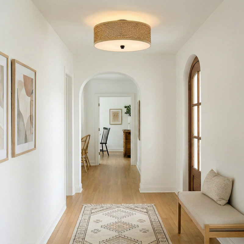 Zen Rattan Flush Mount