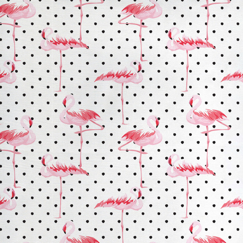 Tissu d’oiseaux flamant rose, l 36 po x L 360 po