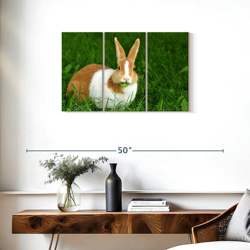 Rabbit Eating Leaf, 20" H x 33" W