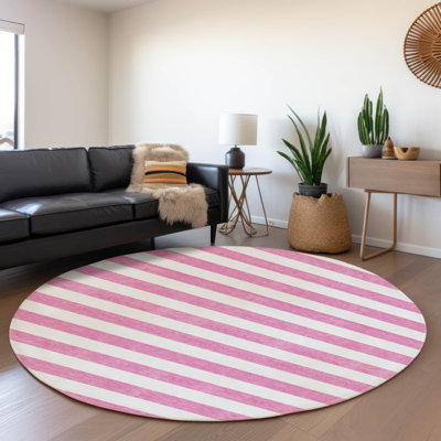 Premium Machine Washable Cerrito AMF528 Pink Rug