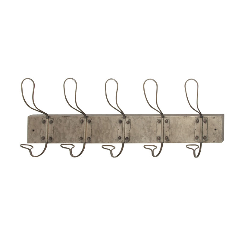 Porte-manteau mural industriel en fer Hocking