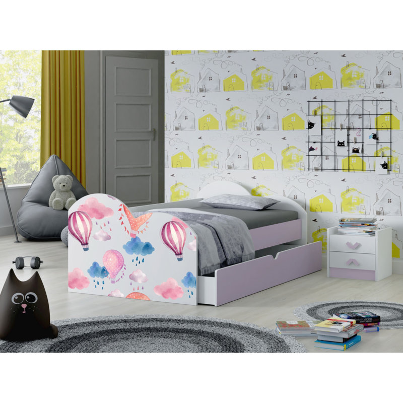 Halpern European Toddler (80 X 160cm) Cabin Bed Themed Beds with Storage Included, Purple