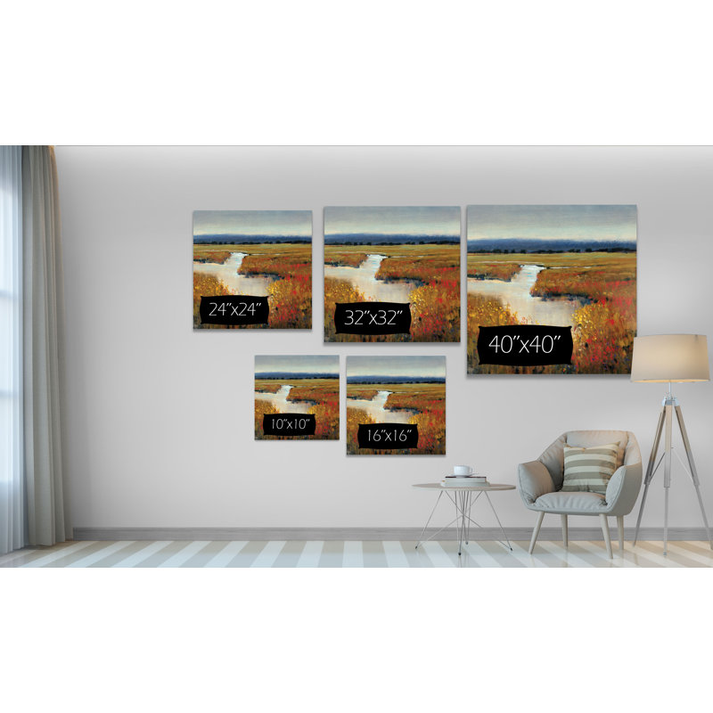 « marshaling land i », peinture, H 24 po x l 24 po x P 1,5 po, Toile tendue