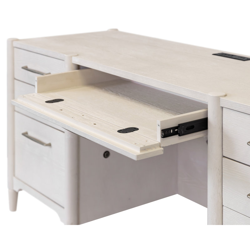 Bureau moderne en bois, rangement pour bureau, table d'écriture, entièrement assemblé, blanc