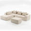 Ensemble de canapé modulaire en velours côtelé 5 pièces Lingge - Modulaire reconfigurable avec 5 coussins, conception sans assemblage et mousse pelucheuse haute densité-198540124