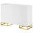 White And Gold 2-Door Accent Cabinet