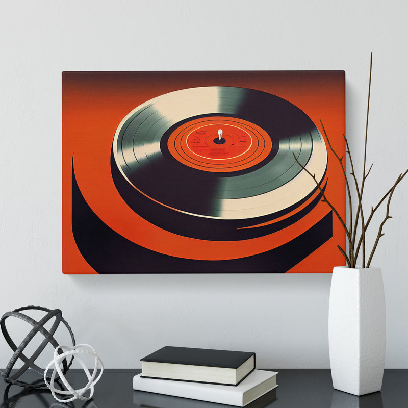 XXX-H1022-WF-8502X Sublime Vinyl Record Art Abstract - Wrapped Canvas Print