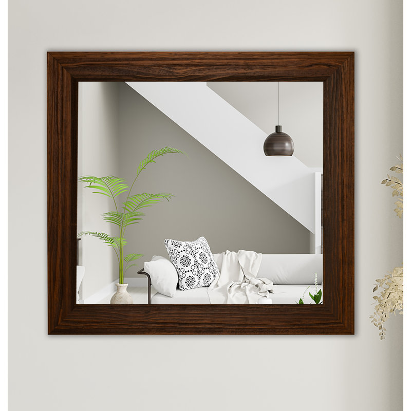Miroir d'appoint Ommo, 39,75 po x 39,75 po, Moka