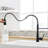 Single Handle Black Kitchen Faucet - Pull Out For Convenient Water Access Elegant Matte Upscale Kitchens-1548360169