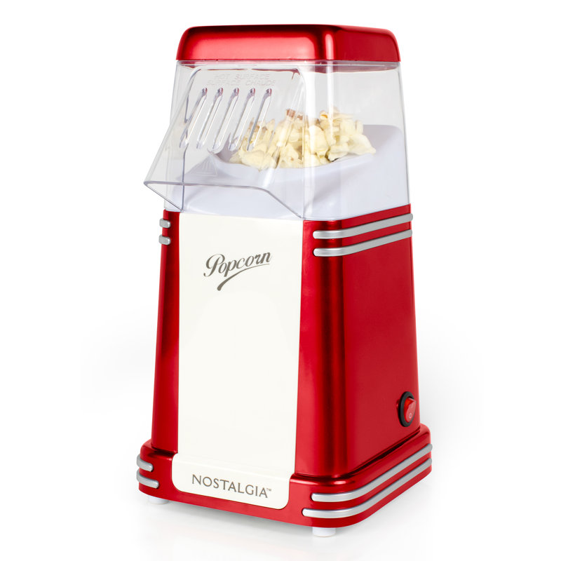 Nostalgia 8 Cooked Cups Hot Air Popcorn Popper