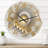 Glowing Fractal With Recursive Curves - Modern wall clock-59913116
