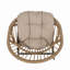 Ensemble de chaises de patio en osier, coussins résistants à l'eau, structure en fer thermolaqué, dossiers courbés, chic d'extérieur