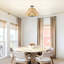 Lustre tambour 5 lumières en rotin naturel tissé à la main