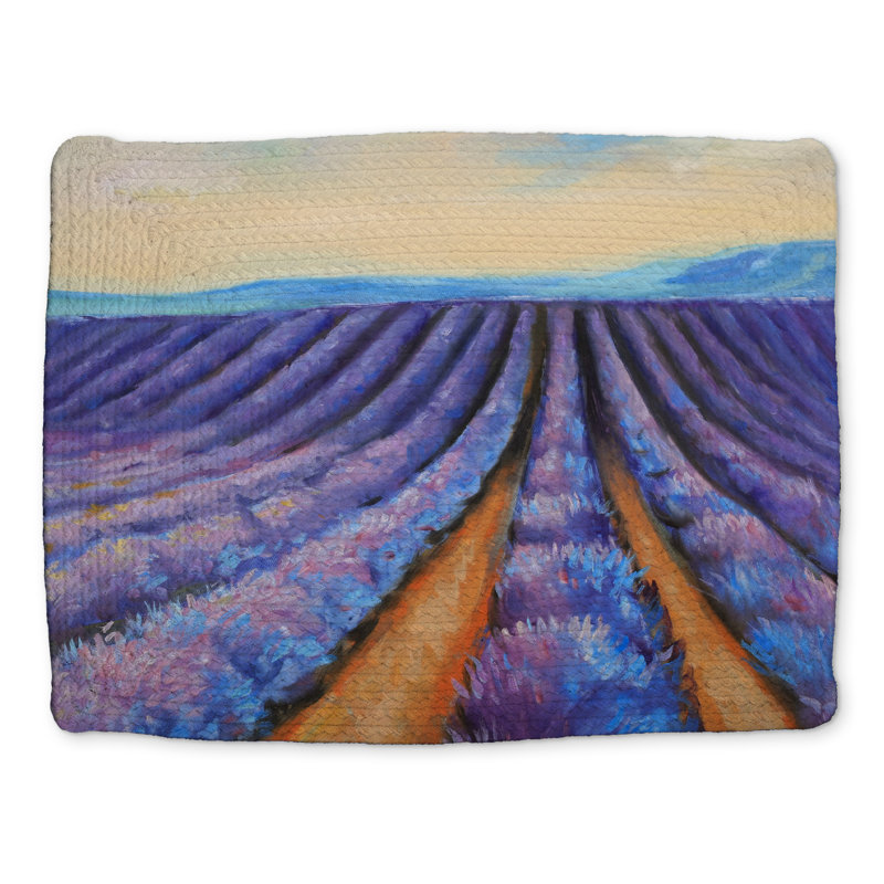 Lavender Fields Braided Polyester Placemat - Bedroom Decor