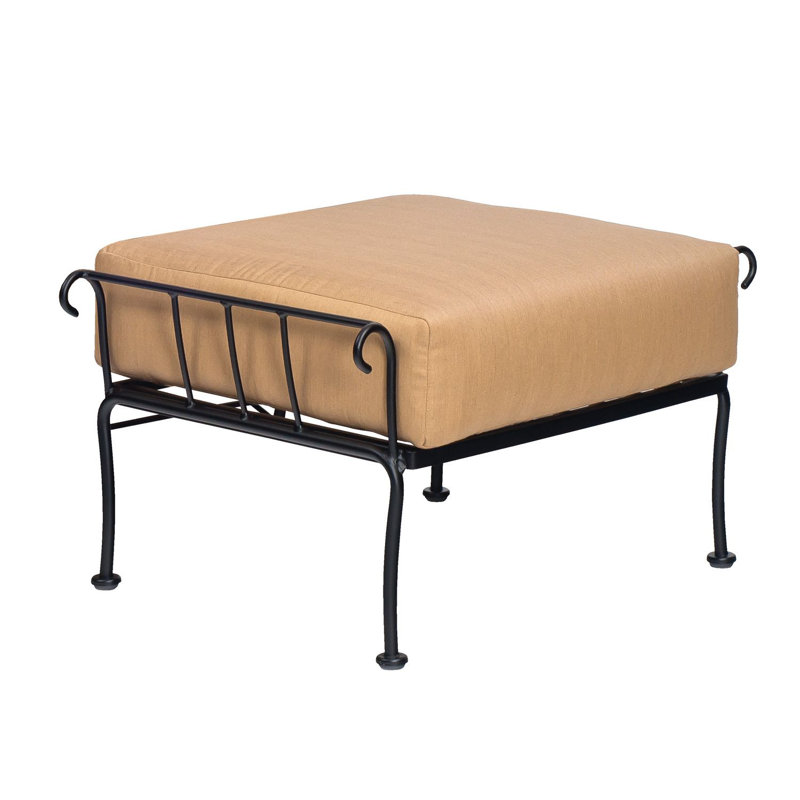 Terrace Outdoor Ottoman, Oyster, Fife Bark