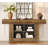 63" Long Console Table, Rustic Entryway Table With 4 Storage Cubes